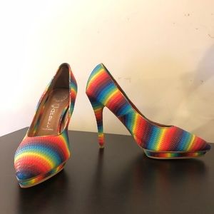 Brand new Jeffrey Campbell rainbow pumps